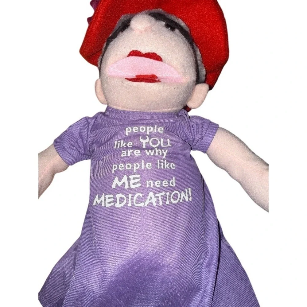 Red Hat society PBC International Sassy Grandma musical‎ Plush Doll Purple funny